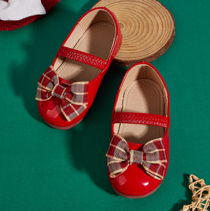 Zapatos Nuevos Personalizados para Niñas de 1 a 6 Años, Zapatos de Vestir con Lazos, Punta Redonda Plana, Zapatos de Cuero para Niños - Product Image 2