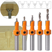 Extracteur de vis en carbure d'acier HSS à tige de 8mm Fraise à bois pour démolition Fraise à bois Taille métrique