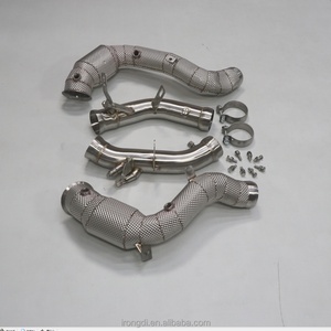 Pour Mercedes-Benz E63S AMG W213 4.0T OEM Downpipe d'échappement en acier inoxydable à haut débit (2016-2023) - Product Image 2