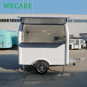 Wecare Mobil foodtruck cà phê Trắng Trailer Hot Dog Popsicle Kem giỏ hàng di động phục vụ thực phẩm bán hàng tự động giỏ hàng Trailer với bánh xe - Product Image 2