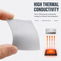 Coussin thermique en silicone souple à haute conductivité thermique 1W 3W 5W 6W 8W 12W 15W, feuille de refroidissement pour espaces, coussin thermique découpé