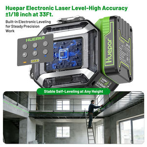Nivel Láser Huepar DP04CG-BT 4D de Haz Verde de 16 Líneas, Nivelación Automática Electrónica, Ajuste de Brillo, Kit de Indicadores LED - Product Image 6