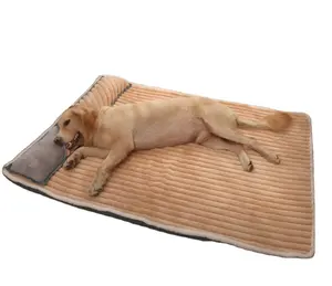 Wholesale dog bed Pet Pads washable Orthopedic dogs Bed Soft cat mat Warming Removable With pillow Pet pad