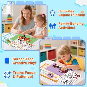 Grands livres de coloriage autocollants pour enfants de 4 à 8 ans, créez 24 images, perforés pour un déchirement facile, autocollants par numéros pour enfants de 3 à 5 ans - Product Image 4