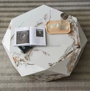 Mesa <span class=keywords><strong>de</strong></span> Centro Moderna <span class=keywords><strong>de</strong></span> <span class=keywords><strong>Piedra</strong></span> Sinterizada con Diseño Poligonal <span class=keywords><strong>de</strong></span> <span class=keywords><strong>Diamante</strong></span>, Estilo Italiano Normcore, para Sala <span class=keywords><strong>de</strong></span> Estar, Apartamento u Hotel - Product Image 6