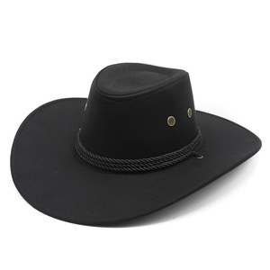 Sombrero Vaquero Occidental para Hombre, Sombrero de Jazz para Caballero y Vaquera con Gamuza, Sombrero para Disfraces y Fiestas - Product Image 1