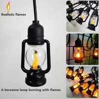 Guirlande lumineuse LED d'extérieur étanche IP65 en PVC, style lanterne vintage, pour patio, jardin, fête et camping