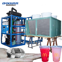Máquina de fabricación de hielo de tubo, 15 toneladas de capacidad, con máquina de embalaje