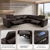 Fauteuil de cinéma d'angle en L électrique, inspiré de l'Italie, de luxe léger, haut de gamme, pour home cinéma, exclusivité transfrontalière, une place