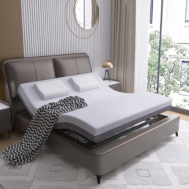 Electric Adjustable Bed with Mattress Recliner Adjustable Bed Frame Queen Foldable Adjustable Smart Bed