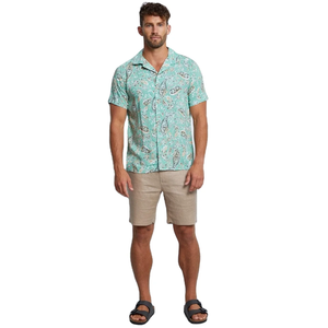 Automne demi-manches chemise de vacances Slim Fit Premium qualité 100% coton sergé fil teint orienté vers l'exportation pas cher imprimé en gros - Product Image 4