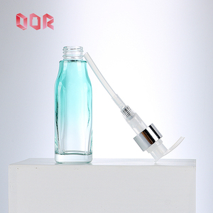 Flacon en verre dégradé bleu-violet de luxe 100ml 120ml, rechargeable, sans BPA, pour sérum visage, parfum, cosmétiques - Product Image 2