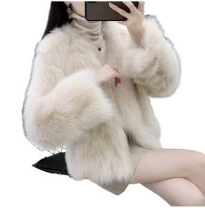 Vêtements pour femmes de haute qualité, décontractés, en laine et polyester, courts, doux, en fausse fourrure, en polaire, manteaux de <span class=keywords><strong>trench</strong></span> <span class=keywords><strong>pas</strong></span> chers pour femmes - Product Image 5