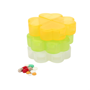Pretty Lovely 4 Heart Combined Plastic Pill Box Organizador para almacenamiento de estuches de medicamentos - Product Image 6
