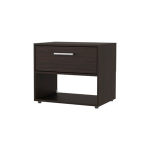 Stained Walnut Nightstand With 1 <b>Drawer</b> <b>Storage</b> <b>Drawer</b> Bedroom Furniture - Product Image 3