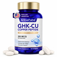 ArtoaLabs - Suplemento de Belleza para Piel y Cabello de Marca Privada, Cápsulas Blandas de Péptido de Cobre GHK-Cu Liposomal con Biotina y Ácido Hialurónico