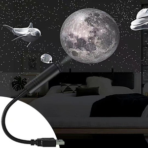 LED Moon Night <b>Light</b> USB Powered Tap Control Multicolored Changing Colors <b>Projector</b> For Bedroom Nursery - Product Image 1