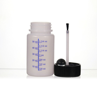 Botol cat HDPE dengan kuas, wadah cat sisa sentuhan 60ml