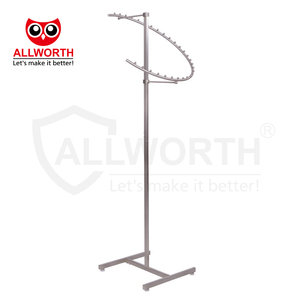 Kiểu dáng đẹp và mỏng sàn đứng khung thép bảng điều khiển hiện đại với 2 gỗ Laminate Kệ đảo hiển thị đơn vị - Product Image 5