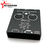 Boîtier extrudé en aluminium brossé noir avec impression laser pour amplificateur de casque et préamplificateur à tubes Hi-Fi