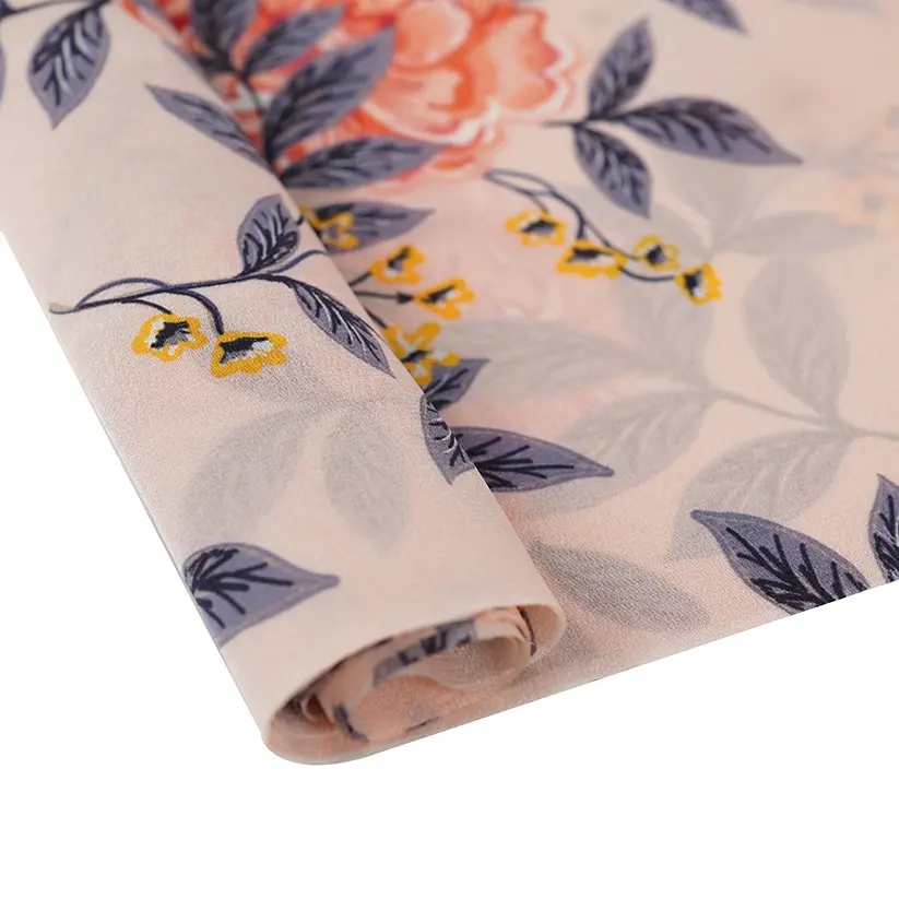 2024 Italian Design Korean Factory Wholesale 6A Grade 12MM Silk Satin Printed Silk fabric For Garment Female Dress