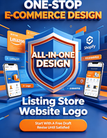 Conception graphique vectorielle économique et durable pour e-commerce, pour page de produit, mise en page de boutique Shopify, conception de logo de marque en gros