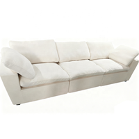 Canapé combiné 3 places compressé avec deux coussins de dossier, fauteuil inclinable Lazy Boy, housses de canapé, canapé nuage pour un assemblage facile