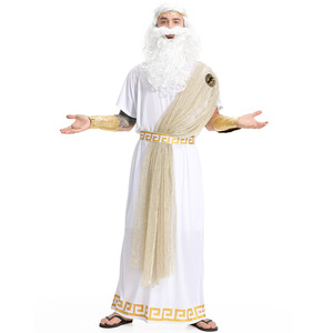 Disfraz de Halloween para Hombre, Mitología Griega Antigua, Zeus, Dios Rey del Olimpo, Túnica, Actuación Escénica, Cosplay, Carnaval, Mascarada - Product Image 6