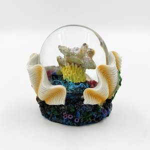 هدايا تذكارية مخصصة للسفر ديكور للمنزل كرة ثلجية من الراتنج رسومات يدوية مبتكرة من الراتنج حرف كرة ثلجية ثلاثية الأبعاد من السلحفاة أو السلحفاة - Product Image 2