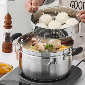 Casserole en acier inoxydable 201 de haute qualité, <span class=keywords><strong>20</strong></span> cm, compatible <span class=keywords><strong>induction</strong></span>, avec poignée, pour usage domestique et en restaurant - Product Image 2