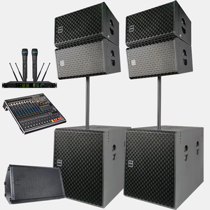 Set Completo di Altoparlanti Line Array Professionali Attivi e Passivi da 10 e 18 Pollici per Concerti all'Aperto, Palchi e Chiese - Product Image 1
