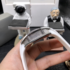 Orologio Meccanico Serie 007 con Cinturino in Gomma Bianca e Quadrante Intarsiato, Regalo di Lusso, Orologio Automatico da <span class=keywords><strong>Donna</strong></span> alla Moda - Product Image 5