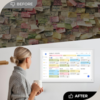 Calendrier familial intelligent mural de 15,6 pouces avec écran tactile capacitif, indice de protection IP65, système d'exploitation Android, animation, métro, centres commerciaux