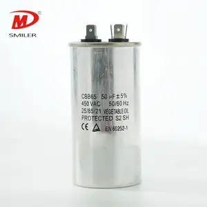 Casing aluminium CBB65 450V 45UF untuk mesin cuci AC kapasitor Film Motor