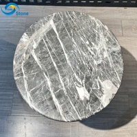 Petites tables d'appoint pour salon, table d'appoint minimaliste en marbre de luxe, meubles en pierre gris foncé, table basse d'appoint pour hôtel