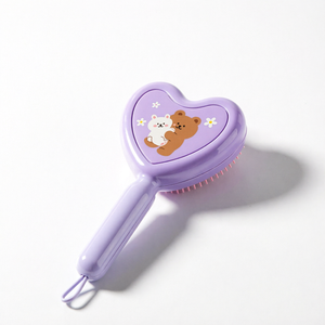 แปรงผมรูปหัวใจพร้อมดีไซน์รูปหมีสำหรับใช้ประจำวัน - Product Image 1