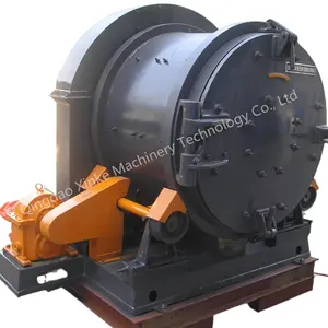 Rolling drum type metal barrel shot blasting machine for casting parts for foundry workshop/Tumble Belt Shot Blasting Machine