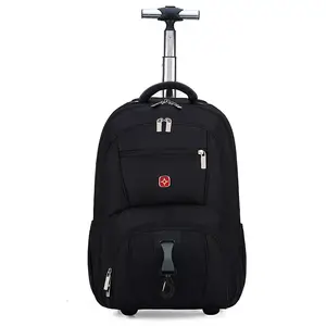 Oem Fabrikant Primaire Bagage Reistassen Wielen Hoge Kwaliteit Unisex College Reizen Trolley Rugzak Tas