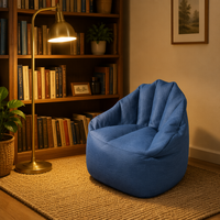 Fauteuil pouf de luxe en forme de coquille Saint-Jacques