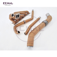 Kit de collecteur turbo simple Ecnal SS304 pour moteur BMW B58 Gen2, kit de conversion complet d'échappement de course avec isolation thermique