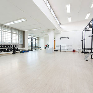 Dalles de sol emboîtables en mousse caoutchoutée aspect bois pour salle de sport, insonorisées, antidérapantes, durables, non toxiques, pour sports en intérieur - Product Image 6