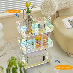 Bàn Cà Phê Trà Acrylic Trong Suốt Có Thể Di Chuyển Trong Suốt Bằng Đá Mài - Product Image 2