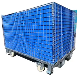 ISO9001 CE standard Very popular galvanzie steel rust resistance wire mesh container storage cage