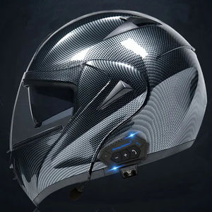 Casque de moto intégral futuriste en ABS, étanche et durable, avec mentonnière et visière amovibles, pour la sécurité en moto - Product Image 1