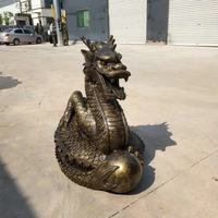 Fontaine d'animal de jardin grandeur nature pour extérieur Sculpture en fibre de verre en résine Dragon chinois réaliste Statue personnalisable