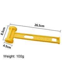 Marteau en plastique jaune ultra portatif d'accessoires de camping de Pe solide