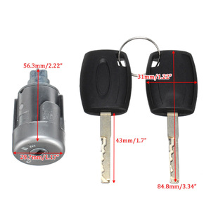 Ignition <b>Lock</b> Cylinder 1926227 For 2014-2019 Ford Transit Mk8 2 <b>Keys</b> Grey Cylindrical <b>Lock</b> - Product Image 5