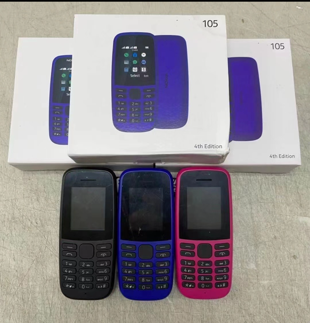 Wholesale 1:1 Mobile Phone 105 2019 2G 2MP Dual Sim French/Spanish/German Multi-language Elderly Student Value Straight Button