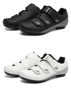 Chaussures de cyclisme multi-usages pour vélo de route, VTT, triathlon, semelle rigide en carbone, respirantes, fabriquées en usine. - Product Image 5