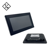 Monitor de Escritorio de 7 Pulgadas con Carcasa de Plástico, Pantalla Táctil Capacitiva de 10 Puntos, Resolución de 1024x600, Relación de Aspecto de 16:9, Entrada VGA para